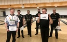 Pori Senior Open 2021 parhaat: Petri Mannonen (vas), Ari Halme, Kimmo Järvinen, Marko Saarni, Kimmo Lehtonen ja Ossi Kuningas